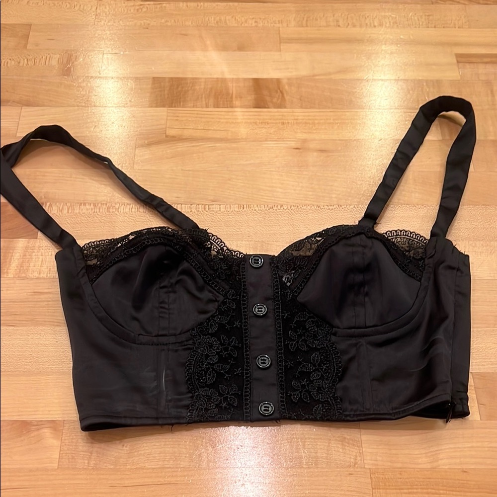 Princess Polly Black Bra Top with Structured Design